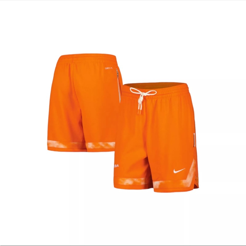 Nike Women Dri-Fit WNBA Jumpwoman Cloud Print Performance Shorts Orange